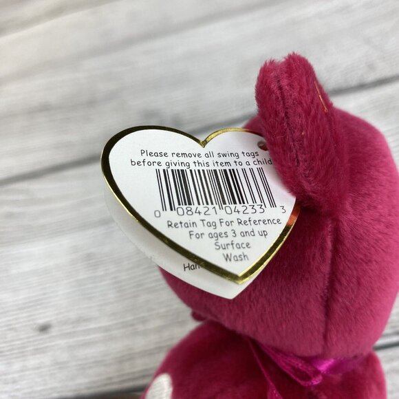 Beanie Babies TY Valentina & Casanova Valentines Day Love Heart Teddy Bears Toys - Picture 9 of 15